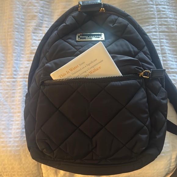 Marc Jacobs Black Quilted Backpack with Gold Accents. - Picture 4 of 4